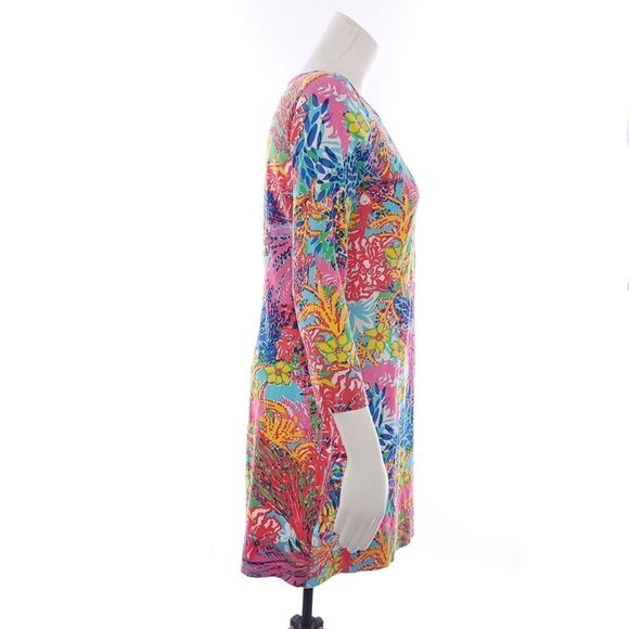 Lilly Pulitzer Bird Sheath Pima Cotton Dress Multicolor Womens Size Small - Picture 5 of 9